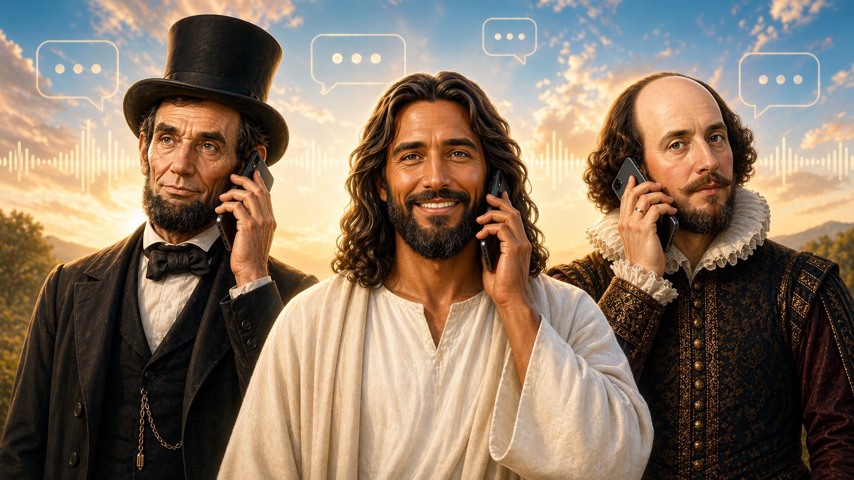 Voicemails in the Text With apps: voice messages from supported figures